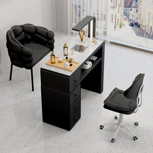 Table de manucure professionnelle avec chaise et aspirateur intégré pour salon de manucure - Offre spéciale - Product Image 4
