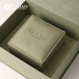 YADAO Wholesale Customized Logo Green Magnetic Paper <strong>Jewelry</strong> Gift <strong>Box</strong> Package with Octagonal <strong>Velvet</strong> <strong>Jewelry</strong> <strong>Box</strong> Inner POPULAR - Product Image 3