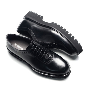 Nouvelles chaussures Oxford pour hommes en cuir de vachette pleine fleur avec semelles souples et confortables - chaussures en cuir formelles et décontractées pour affaires - Product Image 4