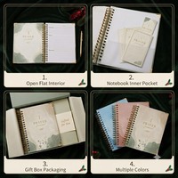 Diario de Oración con Certificación FSC, Logotipo Personalizado, Espiral, Tapa Dura, Versículo Bíblico, Cuaderno de Estudio Cristiano con Bolígrafo de Regalo Personalizado