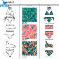 Fournisseur de maillots de bain à faible MOQ, en tissu recyclé, personnalisés, sexy, imprimés sur mesure, style italien Carvico, pour jeunes filles