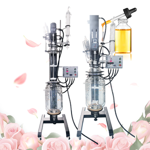 For Customized 20L-200L Double Layer Jacketed Glass Reactor for Lab Use Automatic Lifting Rotating Core Motor Component - Product Image 4