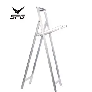 SPG Archery Metal Target Stand Stainless Steel Rack Compound Recurve Bow Hunting Shelves Goal Ladder Outdoor Game Holder