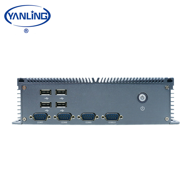 Industrial Mini PC Intel Atom D2550 D2700 Dual Core 12V Linux Tiny Embedded Computer with 6 COM 8 USB in Stock