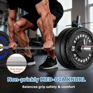 โรงงาน CZFIT ขายตรง อุปกรณ์ฟิตเนส บาร์เบลเหล็ก 20 กก. ชุบโครเมียม ยาว 86 นิ้ว ป้องกันการลื่น สำหรับฝึกยกน้ำหนัก - Product Image 5