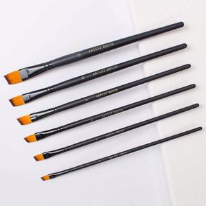 6 Pcs Nylon Wooden Handle Watercolor Artist <b>Paint</b> Brush for Acrylic Watercolor Painting - Product Image 4
