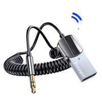 Adaptateur audio pour voiture Essager, dongle USB vers prise jack 3,5 mm, kit mains libres, Bluetooth 5.0, émetteur BT