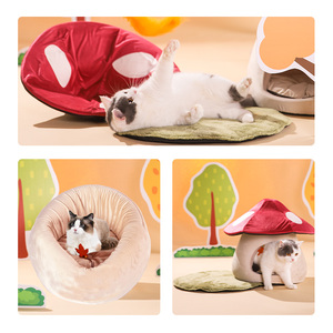 Cama de Gato autocalentable para mascotas, cama de mascota con forma de seta de uso multifuncional - Product Image 5