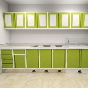 Meuble de cabinet dentaire en acier inoxydable de haute qualité, design moderne, durable, montage mural, 2 portes, 3 tiroirs, mobilier de clinique pour hôpitaux - Product Image 2