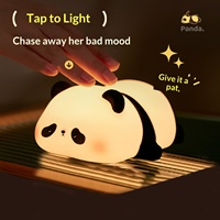 Veilleuse Panda - Design Minimaliste Moderne, Lampe en Acrylique à Lumière Douce pour Chambre de Fille, Chambre de Bébé et Décoration de Dortoir