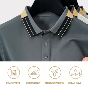 Polos Formales de Alta Calidad para Hombre, Camisetas de Manga Corta de Verano, Polos Bordados de Diseño Holgado para Hombre - Product Image 3