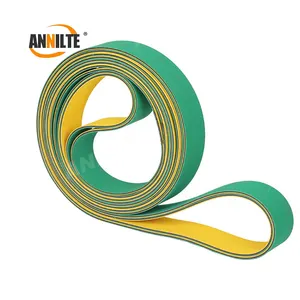 Ленточный привод Annilte, зеленый и желтый, зеленый, плоский ремень, высокоскоростной полиамидный трансмиссионный резиновый ремень