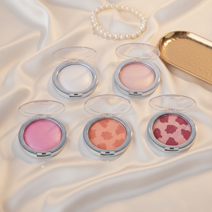 Palette de fard à joues et d'enlumineur crémeux scintillant personnalisée, palette de contour pour femmes noires, baume enlumineur effet verre pour le visage - Product Image 5