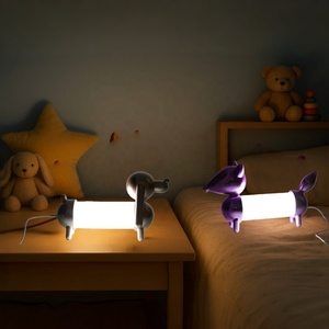 Lampe de table USB LED en forme de <span class=keywords><strong>renard</strong></span> mignon, <span class=keywords><strong>veilleuse</strong></span> animale à intensité réglable par touche avec contrôle de luminosité par pression prolongée, lampe de chevet pour chambre d'enfant - Product Image 4