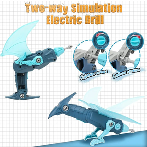 Stock entrepôt US, livraison directe : Lot de 5 dinosaures à démonter avec perceuse électrique, jouet de construction pour garçons, idéal pour Noël - Product Image 4