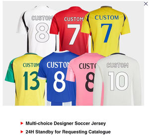 Camiseta de Jacquard de fútbol del equipo español 2526, tela de poliéster de secado rápido personalizada, nombre, logotipo impreso, uniforme de club de fútbol - Product Image 6