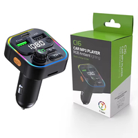 HYTO Voiture Mp3 Transmetteur FM USB 22.5W Super Charge Rapide Support U Disque TF Carte BT5.3 Transmetteur FM avec Port Type-C