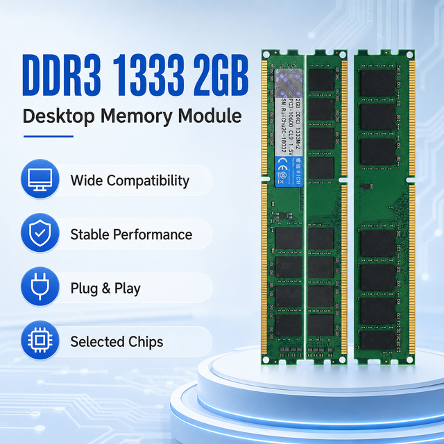 DDR3 2GB 1333MHz ECC Desktop RAM Module PC3-10600 240PIN DIMM Stock Computer Upgrade Stable Dual Channel Office Use Private Mold