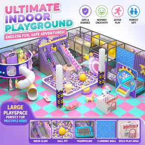 On Site Installation Guide Soft Play <b>Indoor</b> Playground with <b>Slide</b> for Resort Hotel Project - Product Image 1