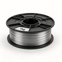 Filament PLA rempli d'aluminium CAS 26100-51-6 1kg, aspect métallique léger pour ornements, diamètre 1,75 mm, température d'impression