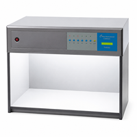 Armoire d'évaluation des couleurs standard D65 TL84 UV CWF U30 Haute précision 6 sources lumineuses Protection IP66 Gris métallisé Garantie 1 an
