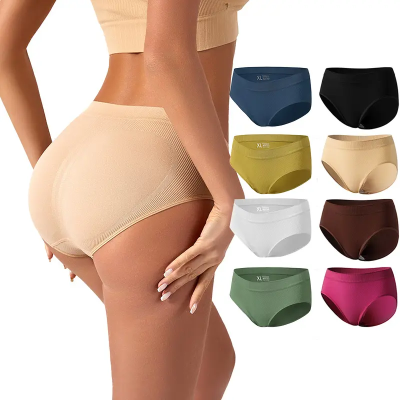 Women Plus Size Low Waist Panties Girls Breathable Cotton Underpants Brief Women Seamless Cotton Underwear
