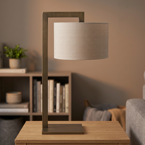 Modern Metal Table Lamp E26/E27 Bulb Base AC Powered <b>Wire</b> Drum Shade Floor Standing Bedside Reading <b>Light</b> for Living Room Hotel - Product Image 2