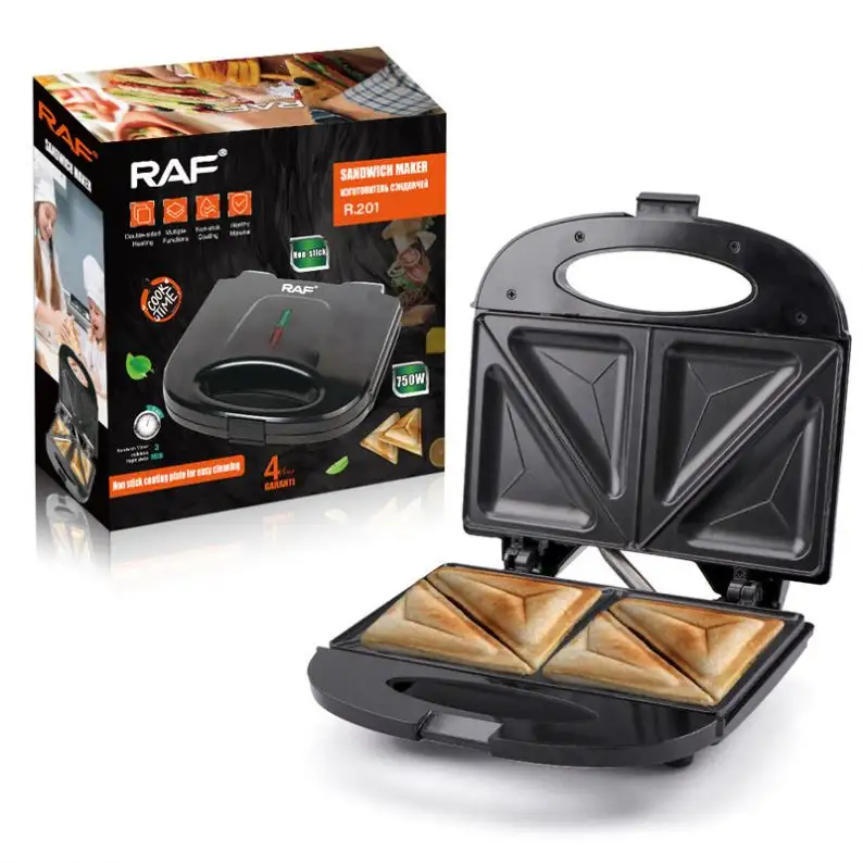 Vente en gros de gaufrier automatique 110V 220V Grille-pain petit-déjeuner détachable Grille-panini électrique Machine à sandwich antiadhésive