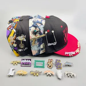 Nova Era Mexicano Chapéu Clipe Macio Esmalte Lapela Pinos para Equipado Brim Baseball Hat Pinos com Cadeia Logo Metal Ferro SYD Custom pins