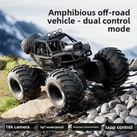 Coche RC Anfibio 4DRC Y10 con Sensor de Gestos, Vehículo Eléctrico Todoterreno de Aleación con Cámara, Juguete Educativo de Inteligencia para Niños