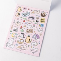 Livre de coloriage personnalisé pour enfants avec motifs de dessins animés, plus de 200 autocollants gonflés DIY parfumés, thème animaux marins du monde océanique, reliure collée sur papier