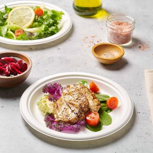 Assiettes en papier jetables de 9 pouces, lot en vrac d'assiettes en papier non enduites pour la vaisselle, les repas, les fêtes et les pique-niques - Product Image 5