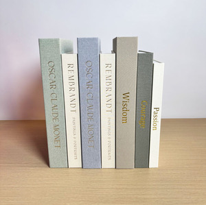 Tùy chỉnh kích thước in ấn thiết kế phòng khách trang trí có thể mở ra giả Linen Bàn cà phê Book Box Set - Product Image 6
