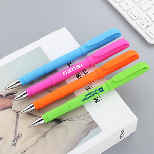 Bolígrafo de Gel con logotipo personalizado, suministros de oficina para estudiantes, tinta azul, 0,5mm, ancho de escritura de plástico, papelería promocional - Product Image 4