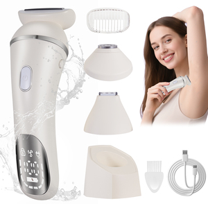 Tondeuse électrique pour le corps pour femme, étanche, 3 en 1, avec écran LED, tondeuse à poils - Product Image 1