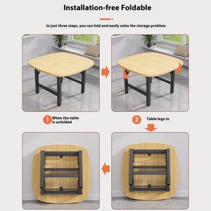Table de salle à manger portable pour petit appartement de style moderne Table carrée extérieure pliable pour salon <span class=keywords><strong>Maison</strong></span> de <span class=keywords><strong>location</strong></span> en bois - Product Image 4