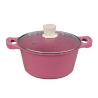 Set Peralatan Masak Aluminium Diamond 10 Pcs dengan Tutup Kaca, Die-Cast, Induksi, Ukuran 16/20/24/28CM, Casserole dan Wajan Penggorengan, Ideal untuk Memasak di Rumah
