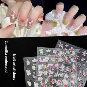 ملصقات أظافر بارزة 5D جديدة بتصميمات أنماط متعددة، دِيكَالَات فن الأظافر للتركيب الذاتي، مستلزمات الأظافر الاصطناعية، زينة مانيكير - Product Image 4