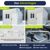 Cabine de bureau mobile modulaire en acier détachable Zhongchen, unité préfabriquée conçue pour une vie moderne de style conteneur