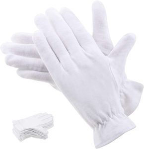 Guantes de Algodón Blancos para Mujer, Cosméticos, Nocturnos, para Eczema, Piel Sensible e Irritada, Terapia de Spa, Manos Secas, Hidratantes, para Conducir - Product Image 1