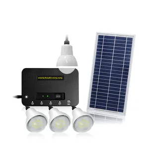 Kit de sistema Solar de 8W, batería de 2W, minisistema de iluminación LED para el hogar