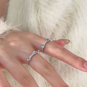 Anillo de plata de ley Ruitai S925 con piedra lunar para el dedo índice, joyería para mujer, uso diario - Product Image 4