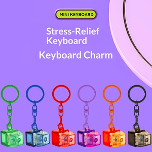 Testeur de switch de clavier mécanique PC créatif pour la décompression, avec fonction de pression musicale par pincement du doigt, porte-clés en plastique - Product Image 3