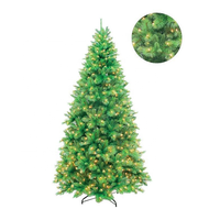 Arbre de Noël artificiel durable de haute qualité avec éclairage LED à économie d'énergie, base autoportante, personnalisable, aspect réaliste, en PVC, pour usage intérieur