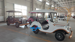 2025 nouveau Design Vintage 4 roues électrique <span class=keywords><strong>Club</strong></span> Car chaud 6 places pour les villages <span class=keywords><strong>de</strong></span> vacances usine pas cher prix 3 + 3 voiture <span class=keywords><strong>de</strong></span> bus touristique - Product Image 3