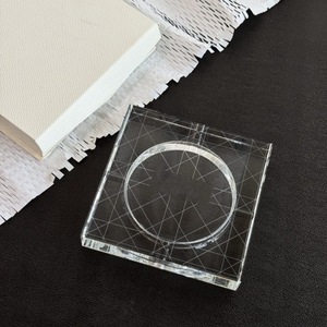 high quality New Arrival K9 Square Ashtray Glass Crystal Ashtray - Product Image 1