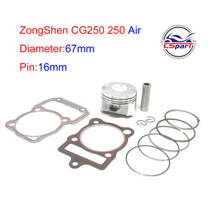 Kit d'anneaux de Piston, 38/67mm, 16mm, CG 250CC CG250/<span class=keywords><strong>250</strong></span>, pour moto - Product Image 3