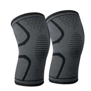 Genouillère de sport respirante et élastique en nylon épais et léger, genouillère de compression pour le basketball, support de genou, protection, attelle à ressort - Product Image 1