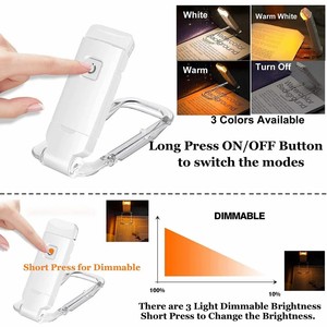 USB充電式 ポータブルLEDブックライト 読書灯 アイケア機能付き ベッドサイドランプ - Product Image 2