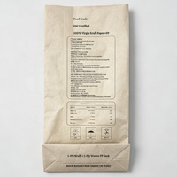 Saco de Papel Kraft Resistente de 25 kg con Fondo Reforzado y Refuerzo Lateral para Envasado de Minerales, Arcilla Bentonita y Polvo Industrial
